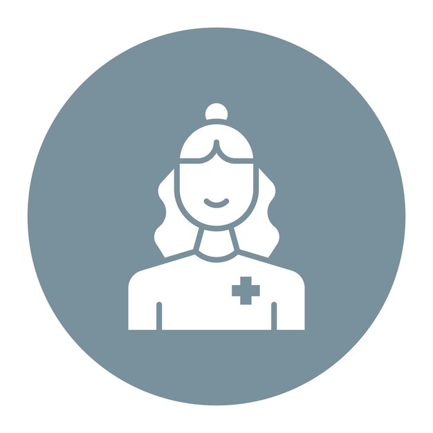Imagen vectorial del icono del terapeuta Se puede usar para mujeres