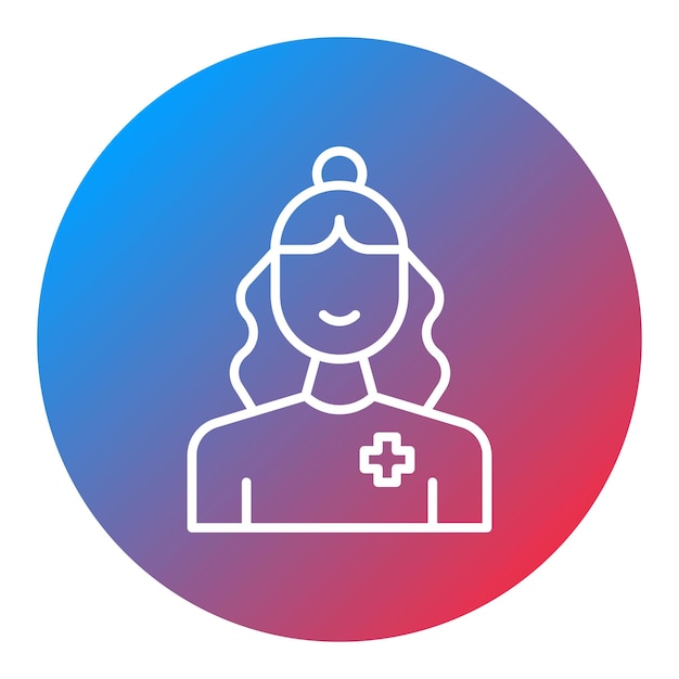 Imagen vectorial del icono del terapeuta Se puede usar para mujeres