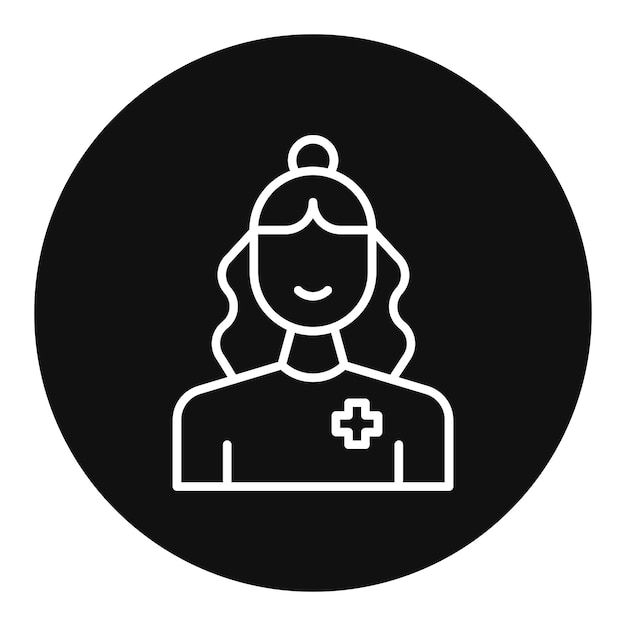Imagen vectorial del icono del terapeuta Se puede usar para mujeres