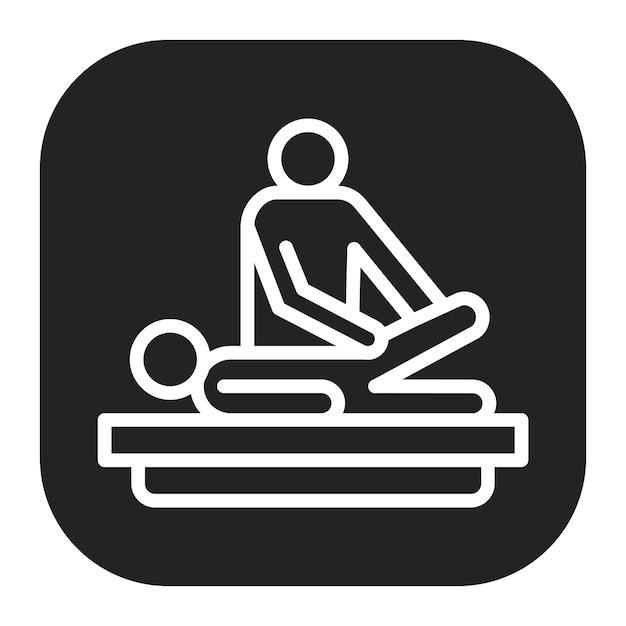 Imagen vectorial de icono de terapia física Se puede usar para el bienestar físico