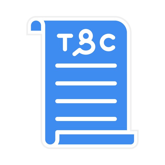 Imagen vectorial del icono de término y condición Se puede utilizar para la tienda web