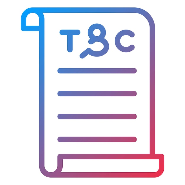 Imagen vectorial del icono de término y condición Se puede utilizar para la tienda web