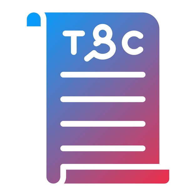 Imagen vectorial del icono de término y condición Se puede utilizar para la tienda web