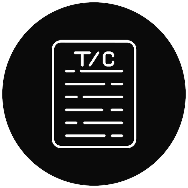 Imagen vectorial del icono de término y condición Se puede utilizar para la tienda web