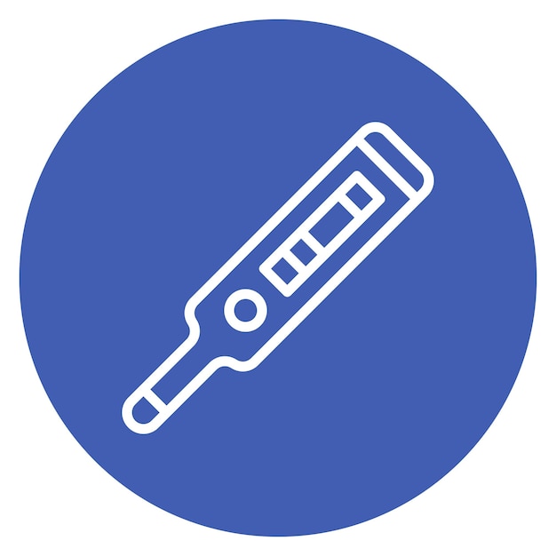 Imagen vectorial del icono del termómetro de fiebre se puede utilizar para enfermedades infecciosas