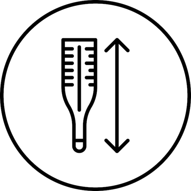 La imagen vectorial del icono del termómetro de mercurio se puede utilizar para la enfermería