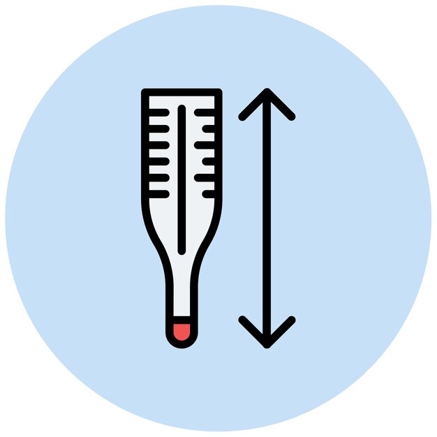 La imagen vectorial del icono del termómetro de mercurio se puede utilizar para la enfermería