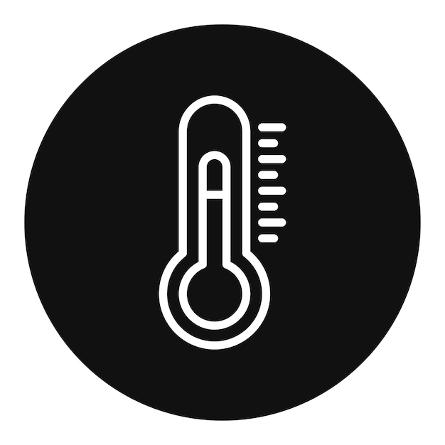 La imagen vectorial del ícono del termómetro se puede utilizar para el laboratorio virtual