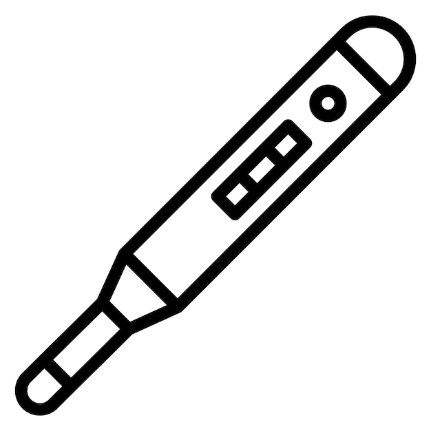 Imagen vectorial del icono del termómetro Se puede utilizar para pruebas médicas