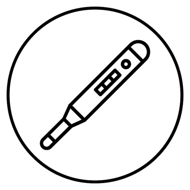 Imagen vectorial del icono del termómetro Se puede utilizar para pruebas médicas