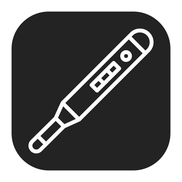 Imagen vectorial del icono del termómetro Se puede utilizar para pruebas médicas