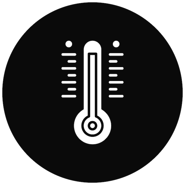 La imagen vectorial del ícono del termómetro se puede utilizar para la química