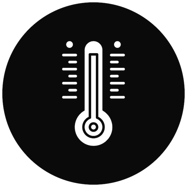 Vector la imagen vectorial del ícono del termómetro se puede utilizar para la química