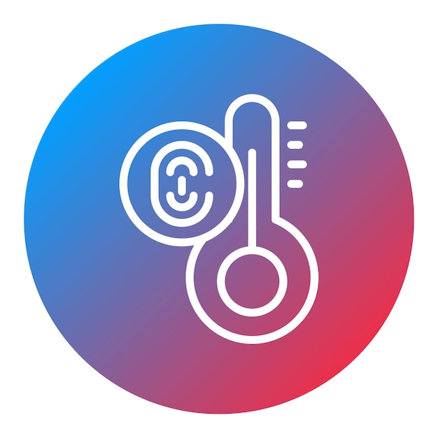 Imagen vectorial del icono del termostato biométrico Se puede utilizar para la biometría