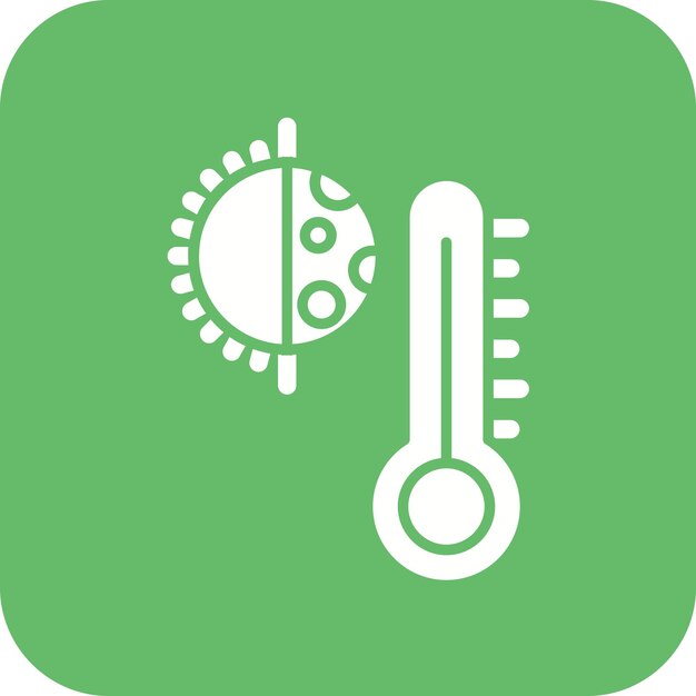 Imagen vectorial del icono del termostato Se puede utilizar para la comodidad