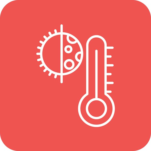 Imagen vectorial del icono del termostato Se puede utilizar para la comodidad