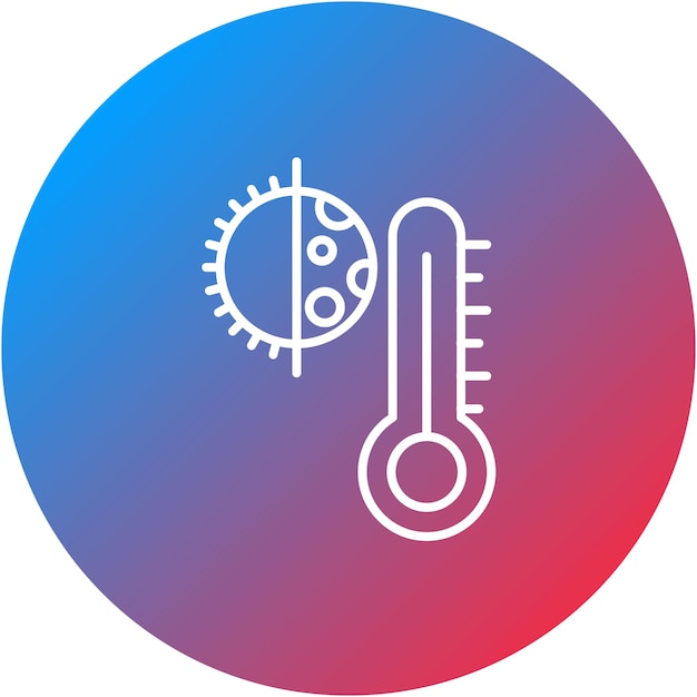 Imagen vectorial del icono del termostato Se puede utilizar para la comodidad