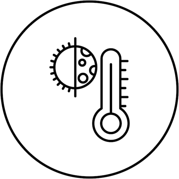 Imagen vectorial del icono del termostato Se puede utilizar para la comodidad