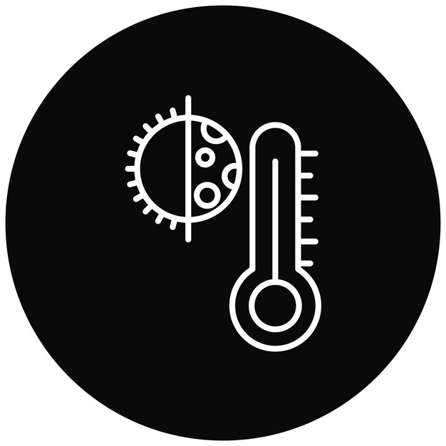 Imagen vectorial del icono del termostato Se puede utilizar para la comodidad