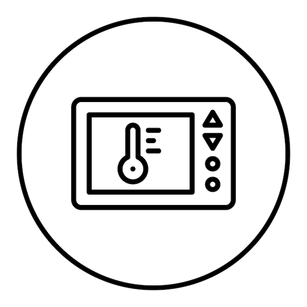 La imagen vectorial del icono del termostato se puede utilizar para el laboratorio