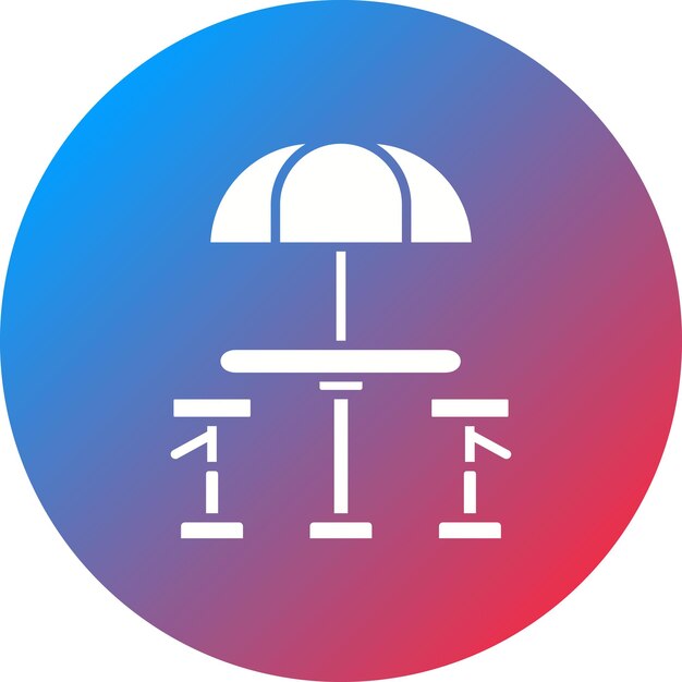 Imagen vectorial del icono de la terraza del café Se puede utilizar para la cafetería
