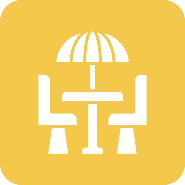La imagen vectorial del icono de la terraza se puede utilizar para el verano