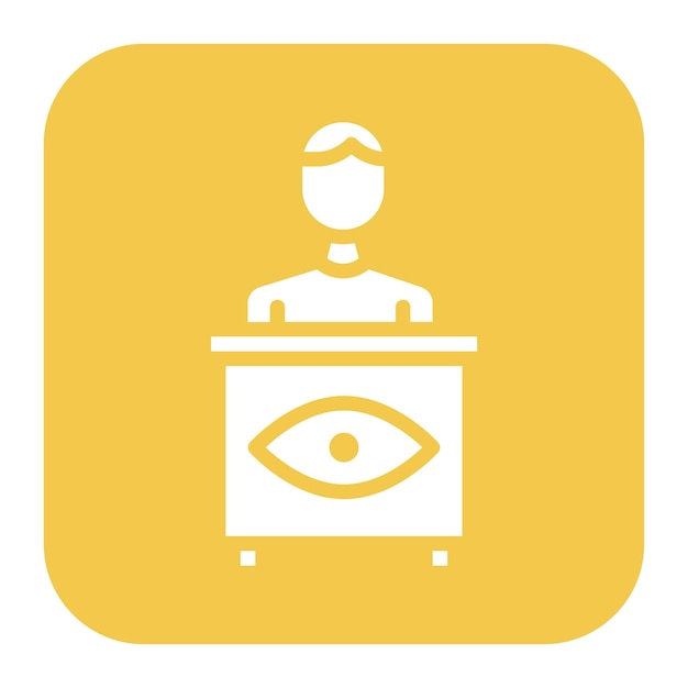 Imagen vectorial de icono de testigo masculino Se puede usar para la investigación de delitos