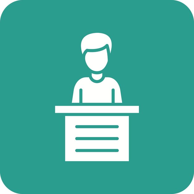 Imagen vectorial del icono del testigo Se puede usar para Crime and Law
