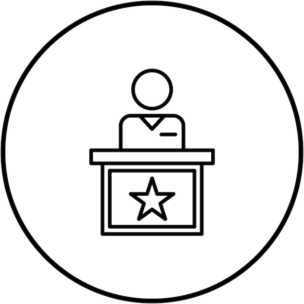 La imagen vectorial del icono del testigo se puede utilizar para la policía