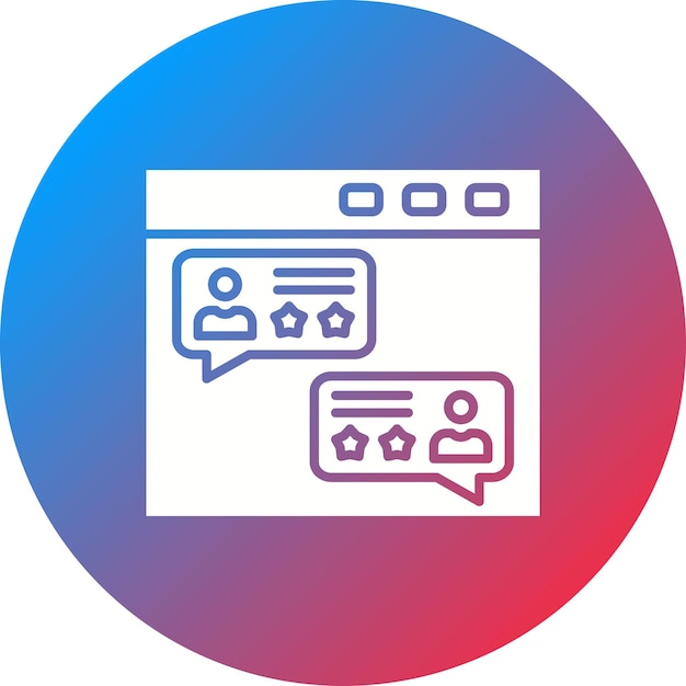 Imagen vectorial de icono de testimonio Se puede utilizar para SEO y SEM