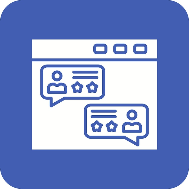Imagen vectorial de icono de testimonio Se puede utilizar para SEO y SEM