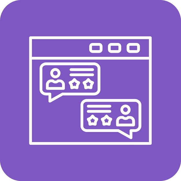 Imagen vectorial de icono de testimonio Se puede utilizar para SEO y SEM