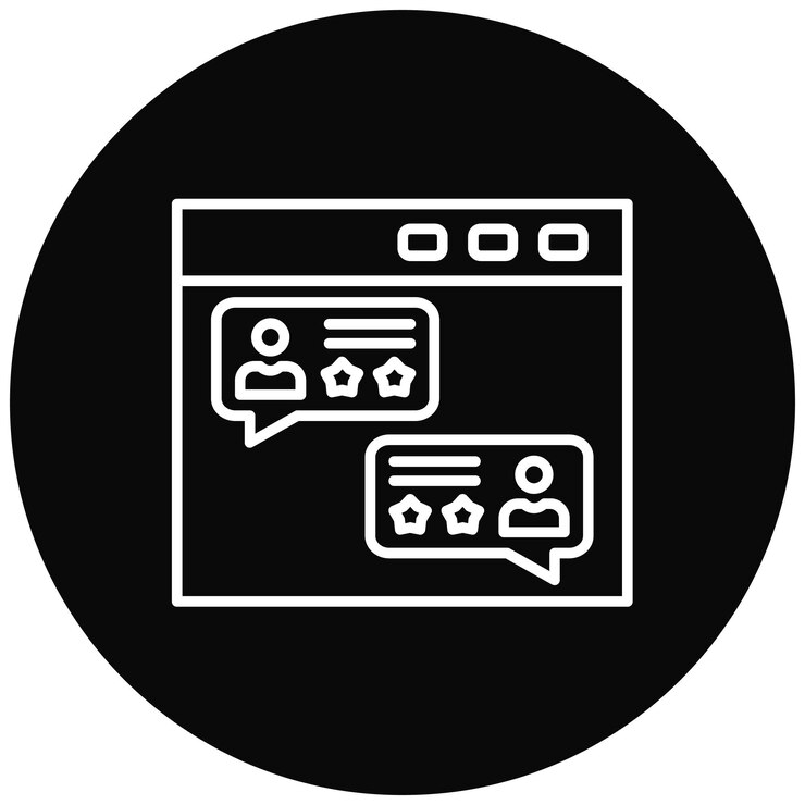 Vector imagen vectorial de icono de testimonio se puede utilizar para seo y sem
