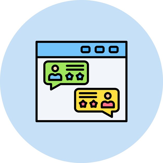 Imagen vectorial de icono de testimonio Se puede utilizar para SEO y SEM