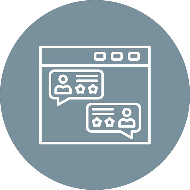 Imagen vectorial de icono de testimonio Se puede utilizar para SEO y SEM