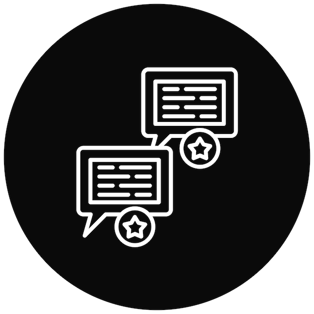 Imagen vectorial del icono de testimonios Se puede utilizar para los servicios de dinero en línea