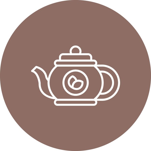 Imagen vectorial del icono de la tetera Se puede usar para bebidas