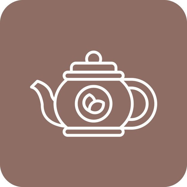 Imagen vectorial del icono de la tetera Se puede usar para bebidas