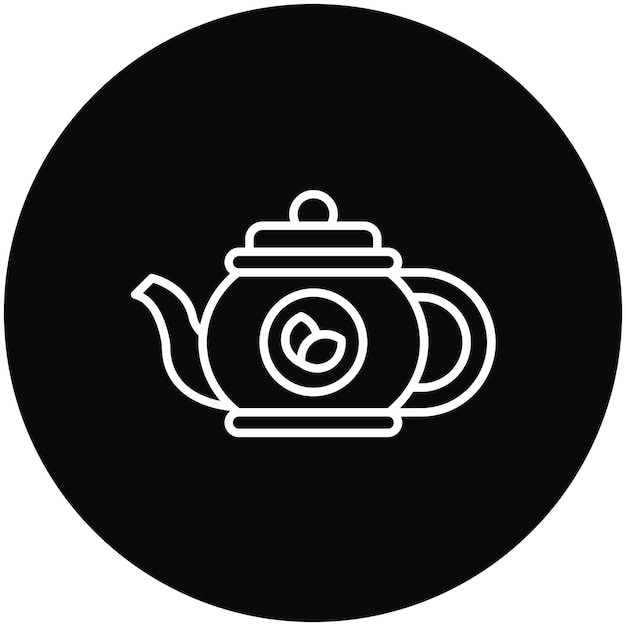 Imagen vectorial del icono de la tetera Se puede usar para bebidas