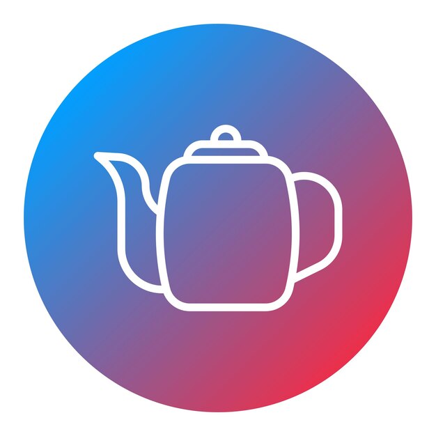 Imagen vectorial del icono de la tetera Se puede usar para el brunch