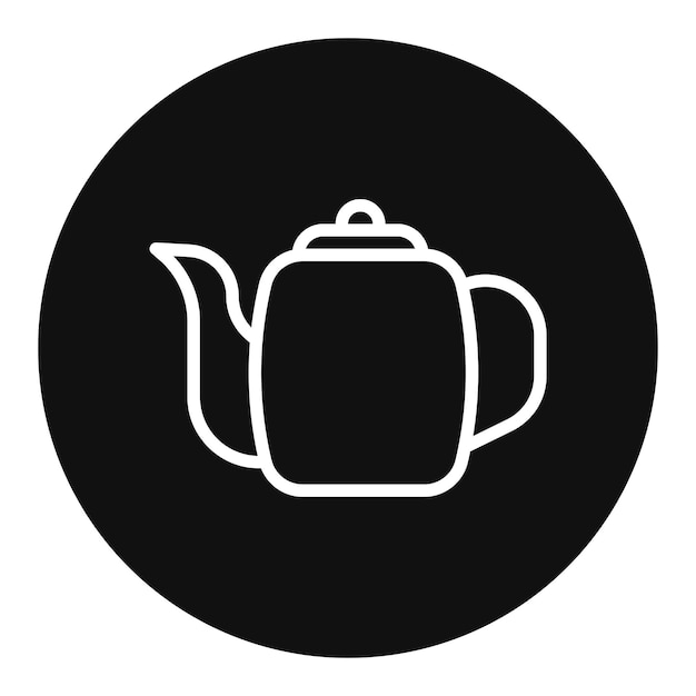 Imagen vectorial del icono de la tetera Se puede usar para el brunch