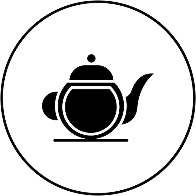 Imagen vectorial del icono de la tetera Se puede usar para Medicina I