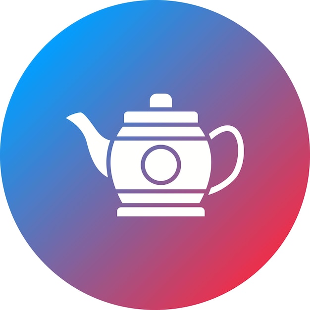 Imagen vectorial del icono de la tetera Se puede usar para el restaurante