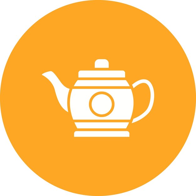 Imagen vectorial del icono de la tetera Se puede usar para el restaurante