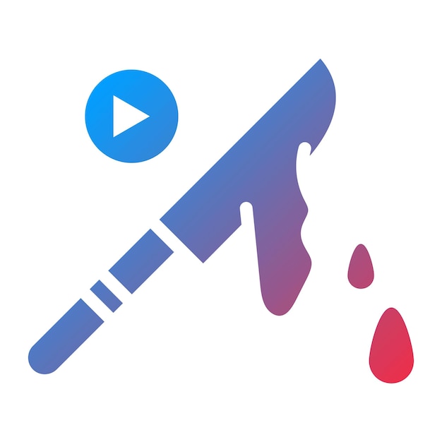 Imagen vectorial de icono de thriller Se puede usar para la realización de películas