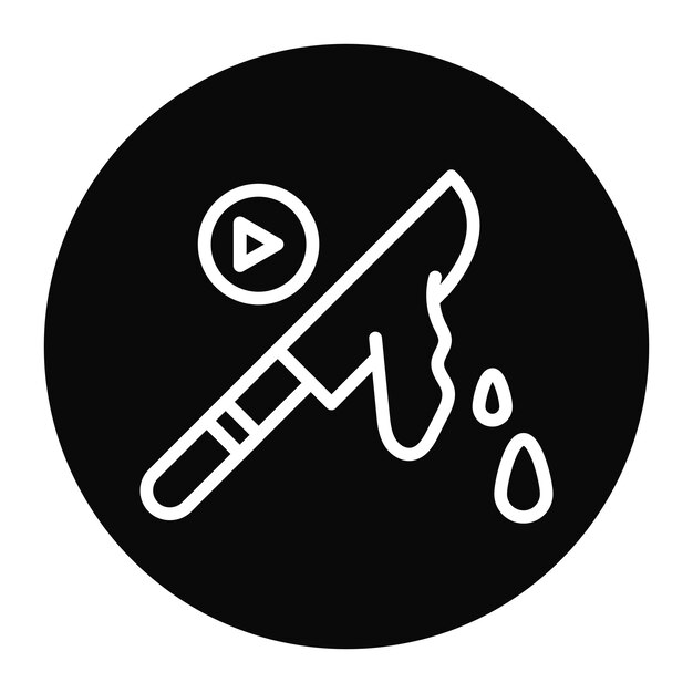 Imagen vectorial de icono de thriller Se puede usar para la realización de películas