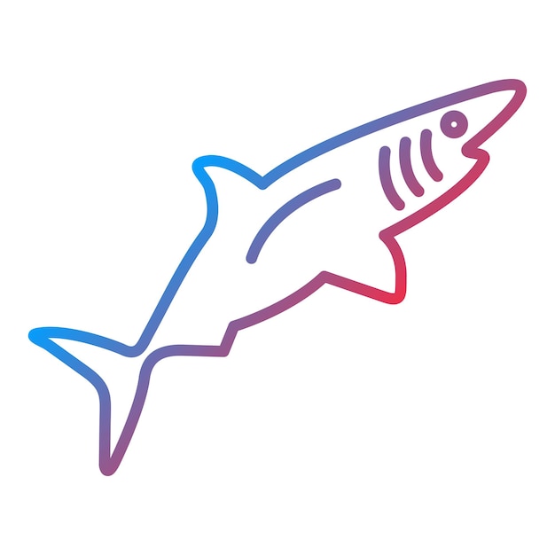 Imagen vectorial de icono de tiburón Se puede usar para Pirate