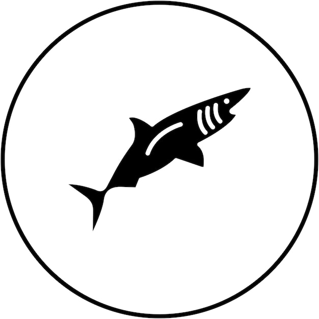Imagen vectorial de icono de tiburón Se puede usar para Pirate
