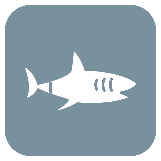 Imagen vectorial de icono de tiburón Se puede usar para vacaciones y turismo