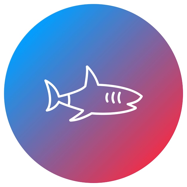 Imagen vectorial de icono de tiburón Se puede usar para vacaciones y turismo